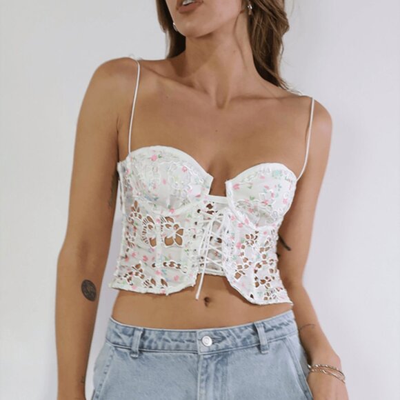 For Love & Lemons Kyra Corset Crop Top - Picture 6 of 8